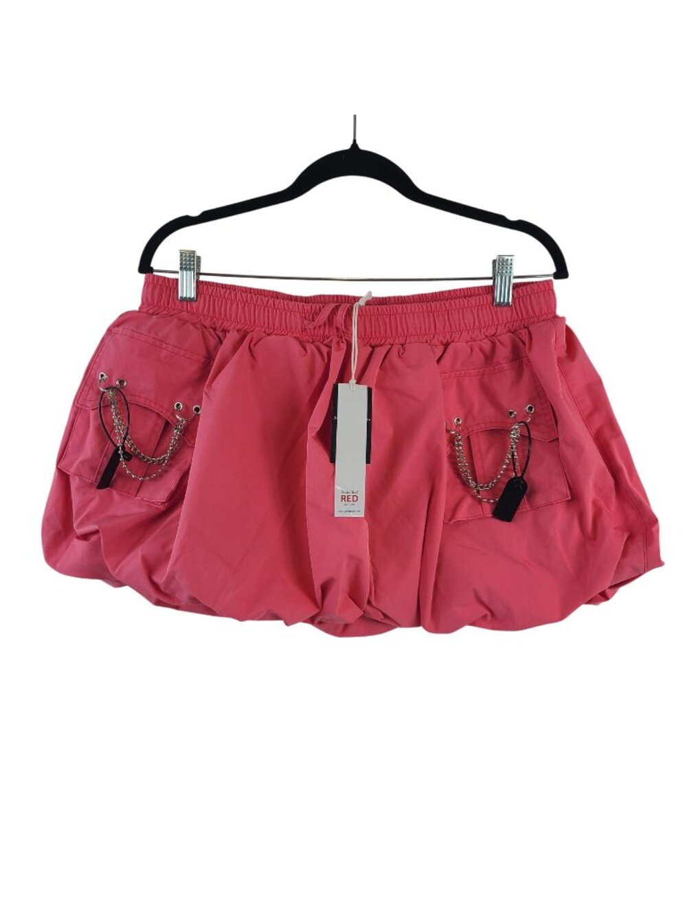 NEW Smoke Rise Bubble Skirt Rogue Pink Sz Large With Chain Detail & Pockets